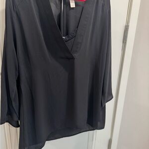 Chico's Black Relaxed Blouse with Camisole size 1